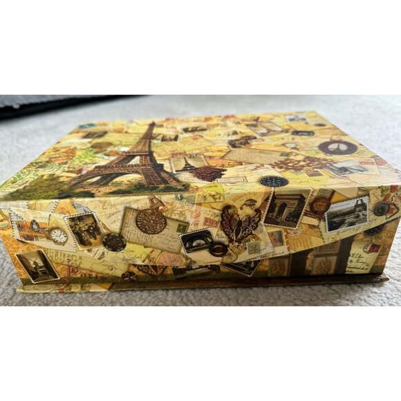 Vintage Punch Studio Eiffel Tower Paris France Keepsake Note Card Top Box Magnet - Picture 1 of 10